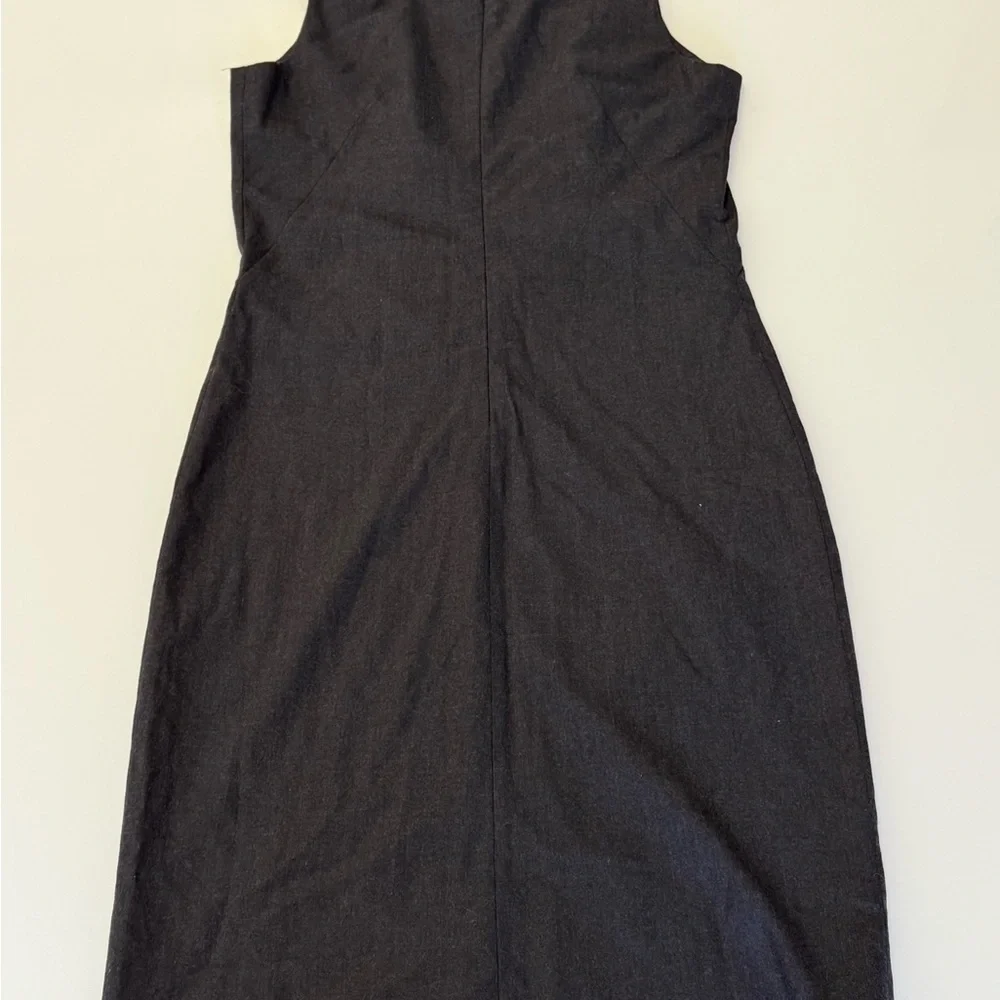 BANANA REPUBLIC Gray 95% Wool stretch Dress Size 4 Made in Italy - Picture 6 of 8